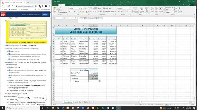 CSCI 1070   Excel 2019   Chapter 2   Independent Project