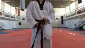 Завязываем пояс в один оборот