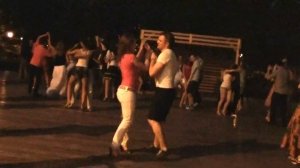 Bachata Artem & Elena park Gorkogo night Moscow 31.07.2012 dancing school "Sierra Maestra"