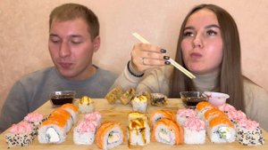 MUKBANG| СУШИ РОЛЛЫ| МУКБАНГ| SUSHI ROLLS ❤️