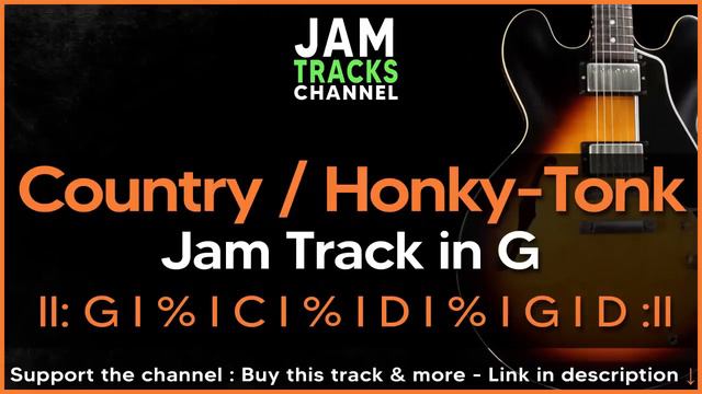 Country - Honky-Tonk Guitar Backing Track in G