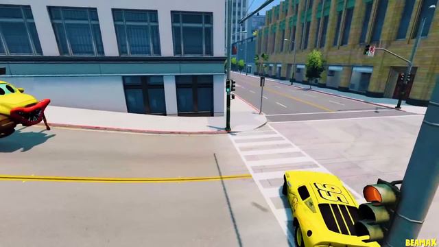 Live Epic Escape From Lightning McQueen Eater Monsters | McQueen VS Lightning McQueen BeamNG.Drive1