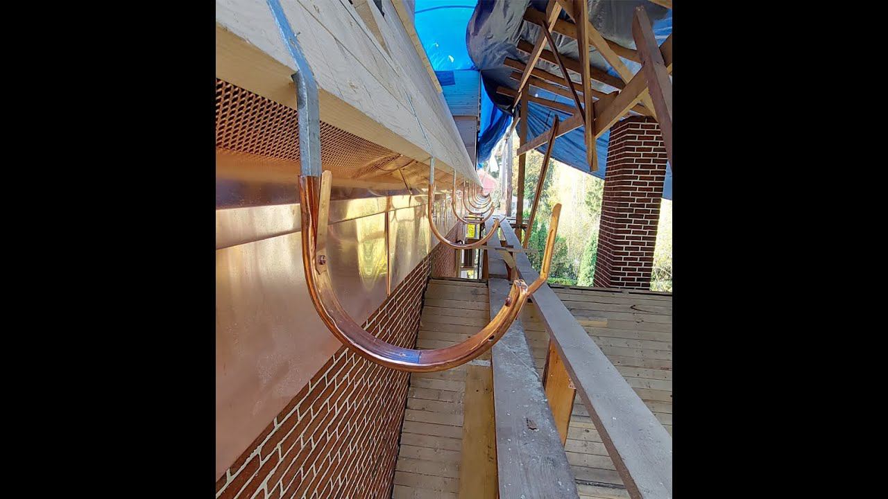 Медная кровля! Водосточная система. Мощные Крюки. Часть 4. Copper roof