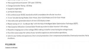 luminous nxg 1450 / 1100va solar inverter |  2023 best pwm luminous nxg 1450 solar inverter