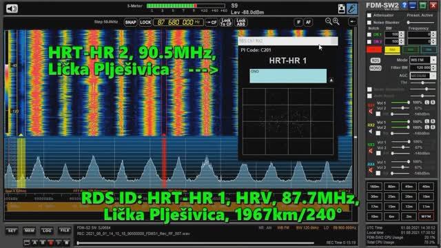 01.08.2021 14:30UTC, [Es], HRT-HR 1, Хорватия, 87.7МГц, 1967км