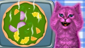 КОТ ГОТОВИТ ПИЦЦУ ИГРА для ДЕТЕЙ говорящий КОТЕНОК АБИ играет ДЕТСКИЙ ЛЕТСПЛЕЙ