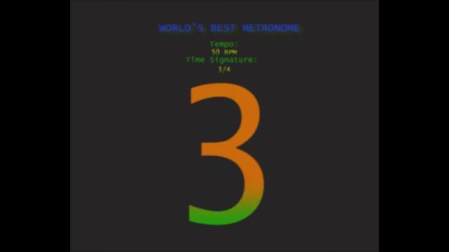 WORLD'S BEST METRONOME ! 50 BPM in 3/4 Time, With Visual! смотреть онлайн