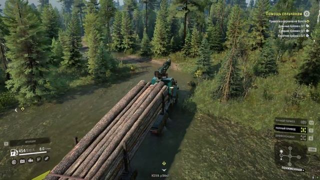 SnowRunner. Карта "Края реки". Мод ВОРОН NEXT. смотреть онлайн