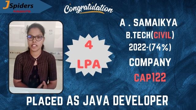 JSpiders Hyderabad Punjagutta | Student Testimonial | Java Developer смотреть онлайн