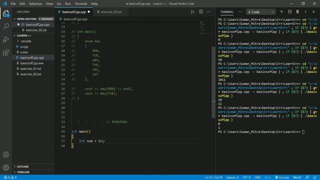 E03: enum and Pointers