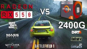 Ryzen 5 2400G APU vs RX 550 Test in 7 Games