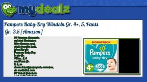 57% SPAREN - Pampers Baby-Dry Windeln Gr. 4+, 5, Pants Gr. 3,5 [Amazon]