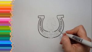 Как нарисовать Подкову на удачу рисунки для срисовки