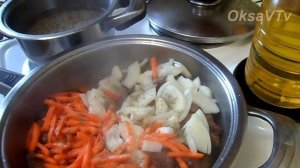 Перловка с мясом. Barley porridge with meat.