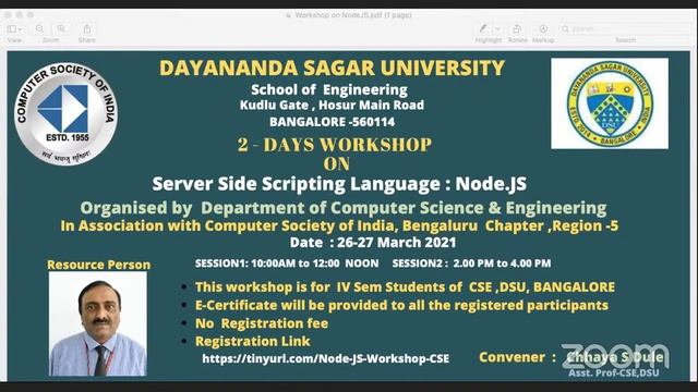 SERVER SIDE SCRIPTING LANGUAGE: Node.JS (CSE DEPT. DSU)