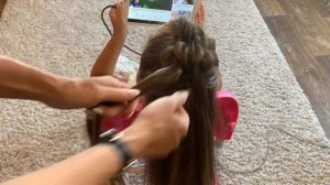 3D коса на резинках. Объемная коса легко!