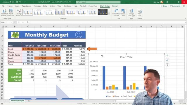 002 Working with the Excel Chart Ribbon
