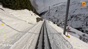 Cab Ride Glacier Express Andermatt - Disentis-Mustér (Matterhorn-Gotthard-Bahn, Switzerland) 4K
