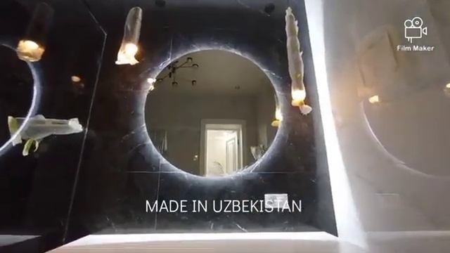 Круглое зеркало с подсветкой - Зеркало для ванной комнаты. Maksumov Mirrors +998935651001 Ташкент смотреть онлайн