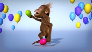 Скачать заставку обезьяна поздравляет с днем рождения, монтаж
