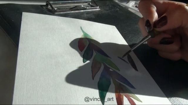 Как нарисовать открытку акварелью/ Vinchi_art / Tutorial Watercolor Postcard