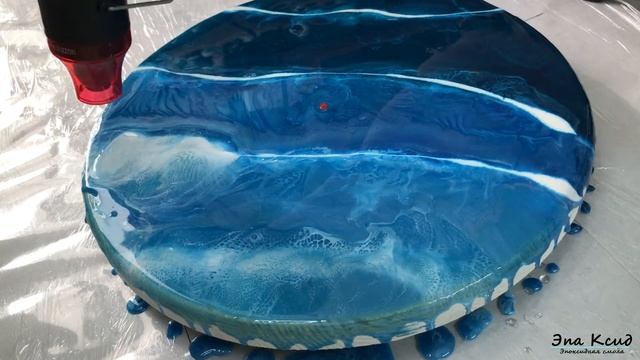 Часы с перламутровым морем из эпоксидной смолы смотреть онлайн