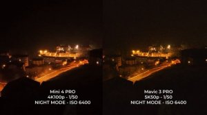 DJI Mini 4 PRO vs DJI Mavic 3 PRO NIGHT TEST COMPARISON