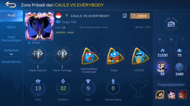 CARA MENDAPATKAN BANYAK LIKE PROFIL & CHARISMA - MOBILE LEGENDS смотреть онлайн