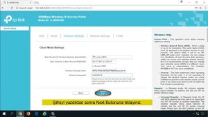 TP-Link (TL-WA901ND/TL-WA801ND) Client Modu Kurulumu