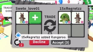 Трейды на нфр кенгуру в Adopt Me🤎