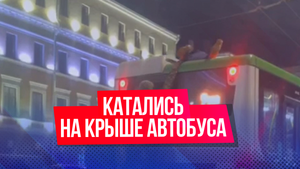 В Воронеже два парня прокатились на крыше автобуса
