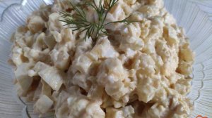 Картофельный салат со скумбрией
