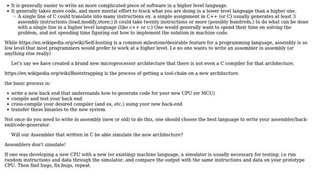 "Write an Assembler in C." Why writing a machine code translator for a low level language in a... смотреть онлайн