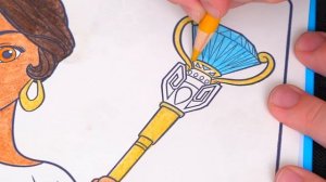 Coloring Princess Elena of Avalor Disney Coloring Book Page Prismacolor Pencils | KiMMi THE CLOWN