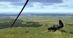 Як-7б против  Bf109 F-2,  поджог вражеский истребитель. Взлет, бой, посадка.