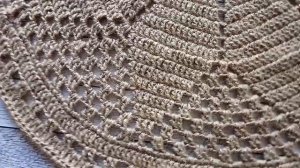 Вязаный коврик из джута/crochet rug