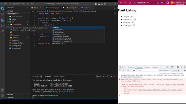 List And Keys in React JS - Rendering Loop in React Hindi / Urdu Tutorial