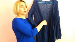 Кардиган из мохера с ажурным узором Связан спицами Как я его вязала? Обзор модели.