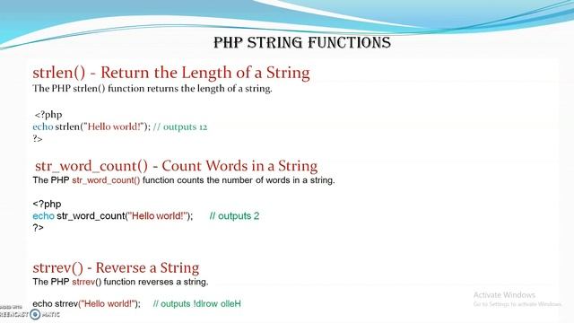 PHP Strings | PHP String Functions | PHP Tutorial#6 | Website Development Course