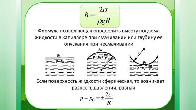 Эффект в жидкости позволяет за счет смачивания стенок узких щелей и трубок