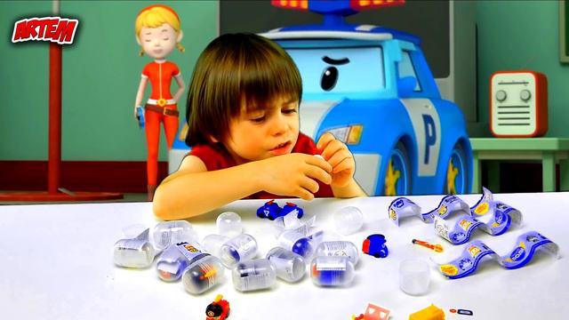 Poli Robocar. Открываем шоколадные шары Чупа Чупс Поли Робокар. смотреть онлайн