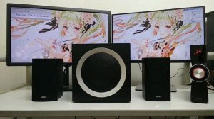 Gene Edifier C3X 2.1 Speaker Sound Test All on Desk