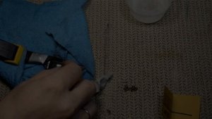 Клинок  из дамасска. Травление, рукоять из Афзелии