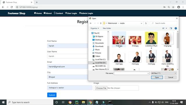 Python Django Project  | Online Footwear Shop  | Python Django Sqlite
