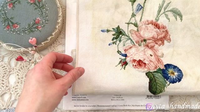 Вышиваю цветы ? и шью сердечки ?#вышивкакрестиком #crossstich