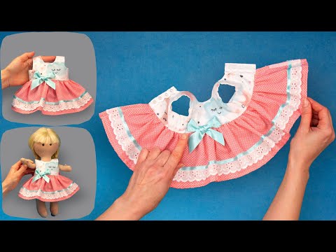 Как сшить легко платье для куклы - простой мастер класс