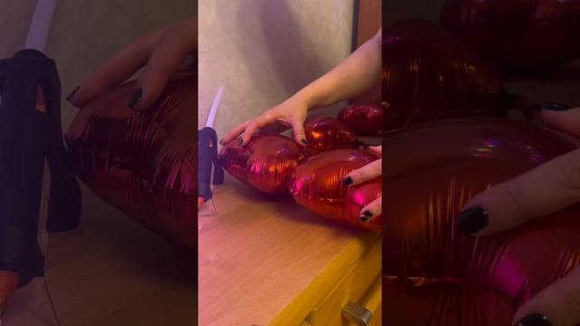 Букет из воздушных шаров на День святого Валентина (A bouquet of balloons for Valentine's Day)