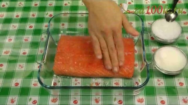 Слабосолёная сёмга видео рецепт