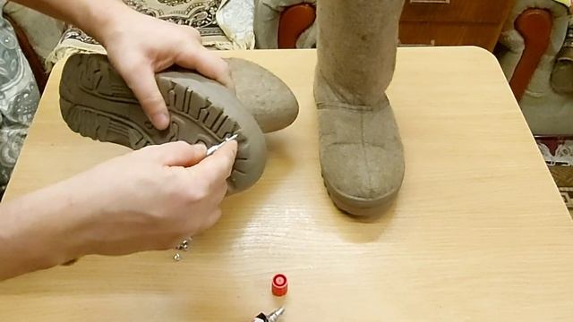 Самоделка от которой обувь на льду не скользит. Шипы на подошву из ...