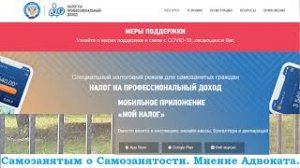 Самозанятым о самозанятости. Мнение адвоката. Идея адвоката.